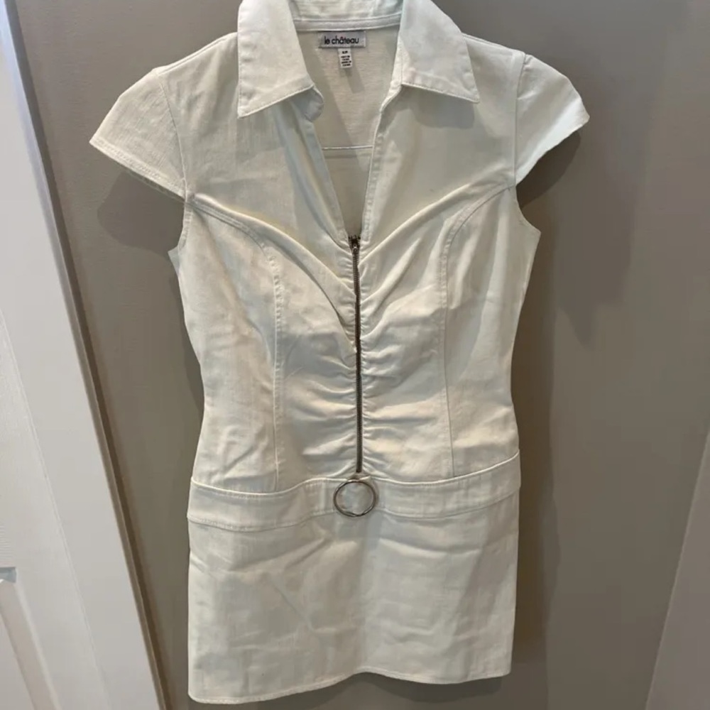 White Denim dress